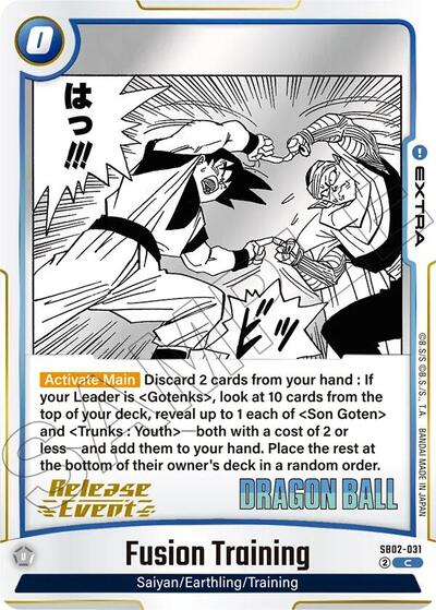 Fusion Training Manga Booster 02 Release Event Cards Common Dragon Ball card — value and price