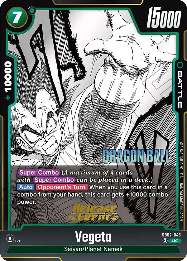 Vegeta - SB02-046 - Manga Booster 02 Release Event Cards - Dragon
