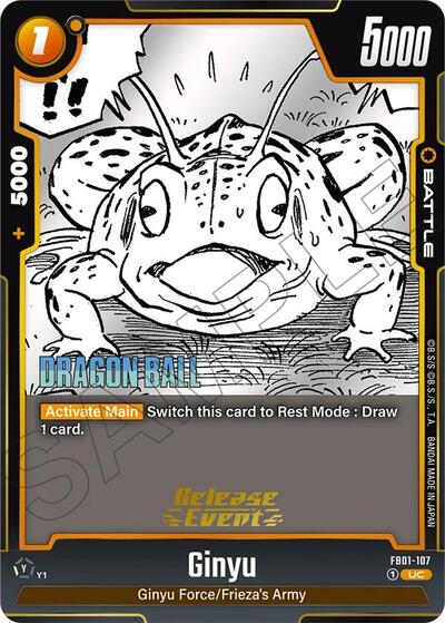 Ginyu - FB01-107 Manga Booster 02 Release Event Cards Uncommon Dragon Ball card — value and price