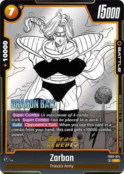 Zarbon - FB05-074 Manga Booster 02 Release Event Cards Uncommon Dragon Ball card — value and price