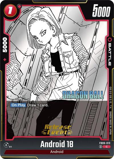 Android 18 - FB06-013 Manga Booster 02 Release Event Cards Common Dragon Ball card — value and price