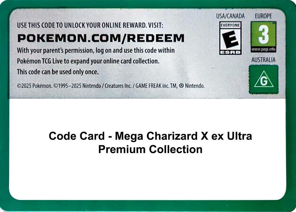 Code Card - Mega Charizard X ex Ultra Premium Collection