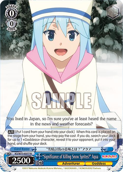"Significance of Killing Snow Sprites?" Aqua