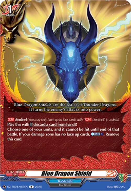 Blue Dragon Shield - DZ-TB01: Future Card Buddyfight - Cardfight