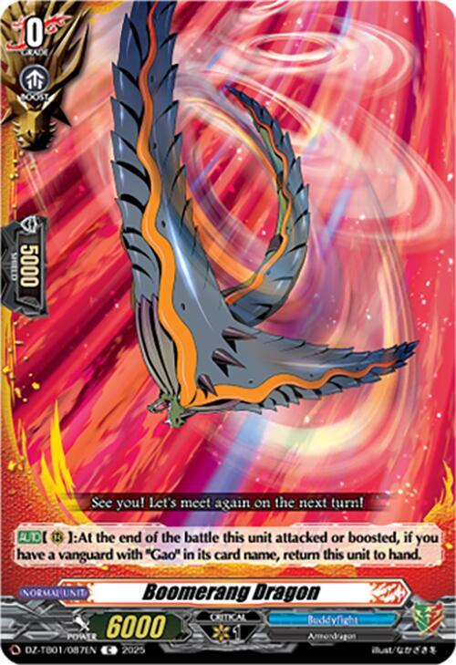 Boomerang Dragon - DZ-TB01: Future Card Buddyfight - Cardfight