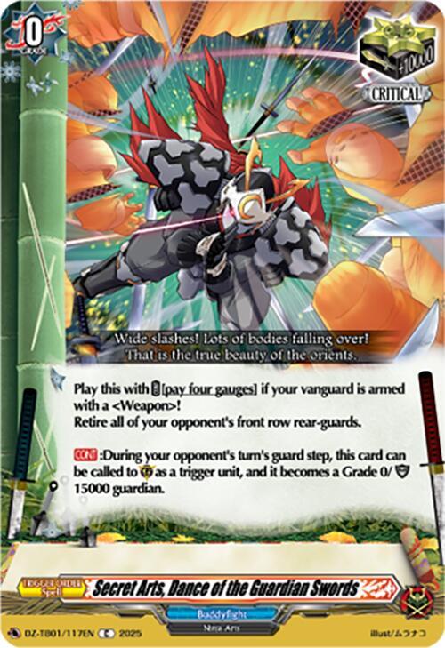 Secret Arts, Dance of the Guardian Swords - DZ-TB01: Future Card