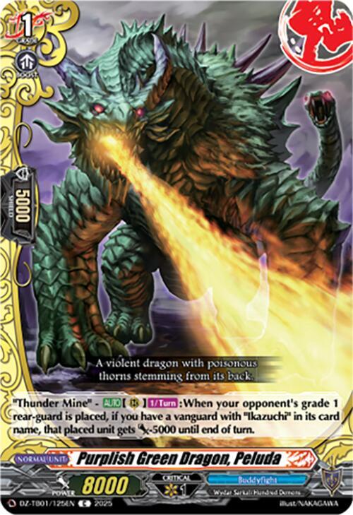 Purplish Green Dragon, Peluda - DZ-TB01: Future Card Buddyfight