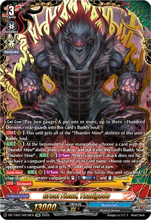 Great Fiend, Yamigedo (KR) - DZ-TB01: Future Card Buddyfight