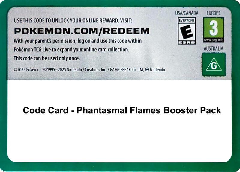 Code Card - Phantasmal Flames Booster Pack  from ME02: Phantasmal Flames