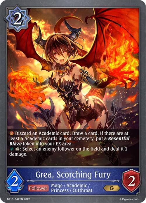 Grea, Scorching Fury - BP13: Dominion of Darkness - Shadowverse