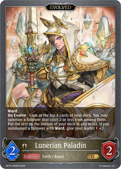 Lunerian Paladin (Evolved) - BP13: Dominion of Darkness