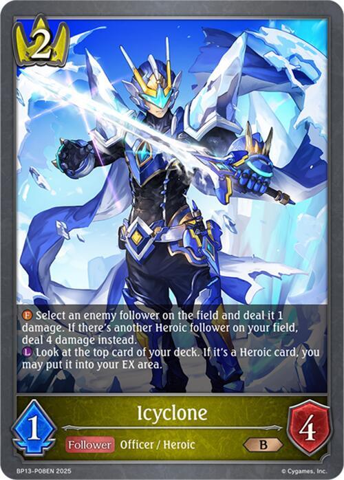 Icyclone - P08 (Foil) - BP13: Dominion of Darkness - Shadowverse