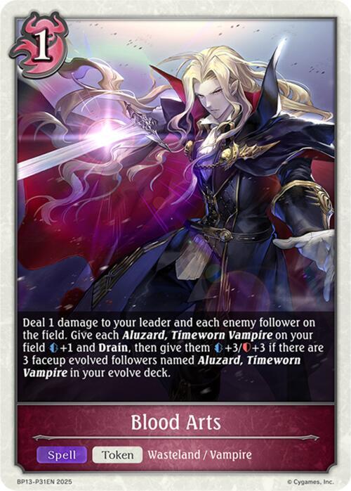 Blood Arts - P31 (Foil) - BP13: Dominion of Darkness - Shadowverse