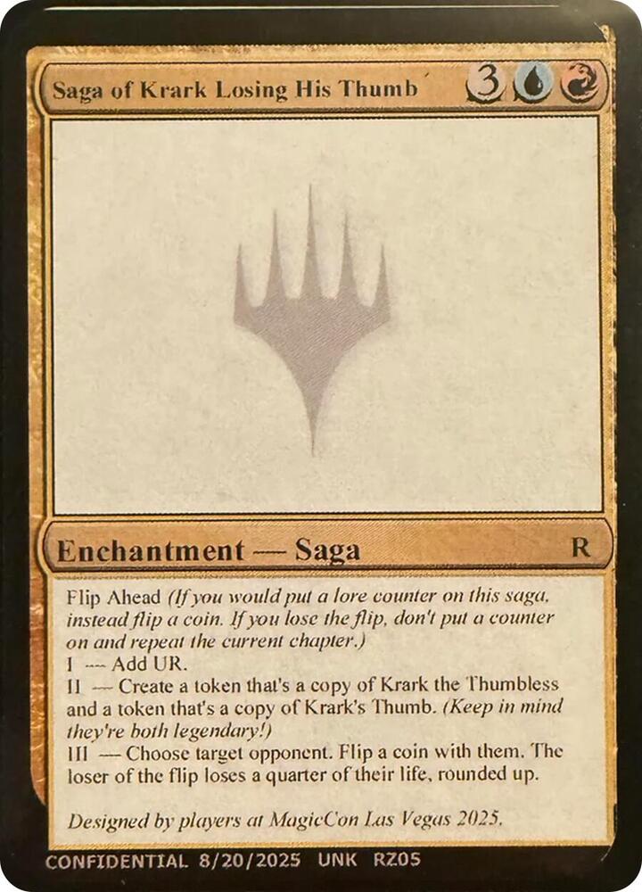 Saga of Krark Losing His Thumb - Un-Known Event Playtest Cards - Magic: The  Gathering - TCGplayer.com