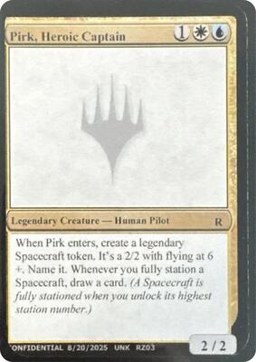 Pirk, Heroic Captain
