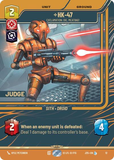 HK-47 - Exclamation: Die, Meatbag! card