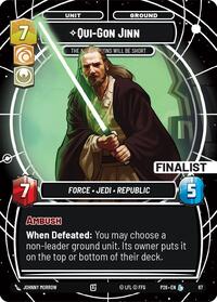 Qui Gon Jinn The Negotiations Will Be Short Finalist