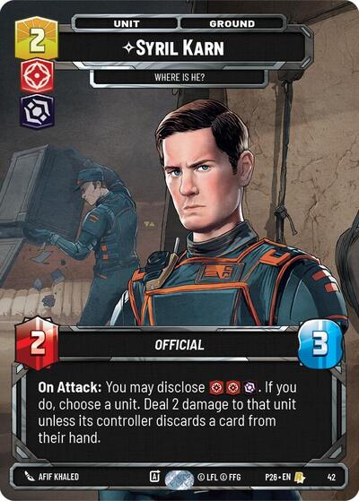 Syril Karn - Where Is He? (42) Sector and Regional Promos: Season 1 card price