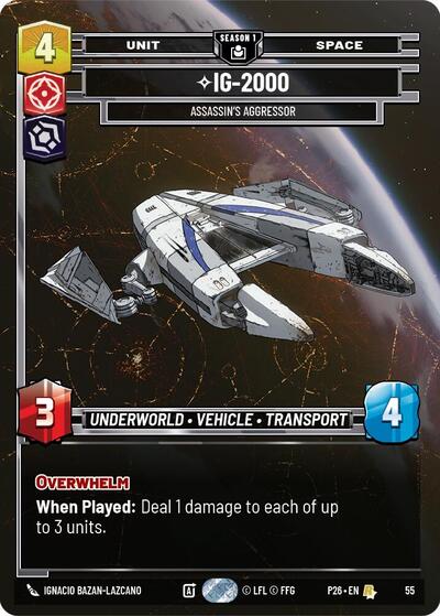 IG-2000 - Assassin's Aggressor (55) Sector and Regional Promos: Season 1 card price