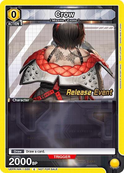 Crow (020) UE14BT: GODDESS OF VICTORY: NIKKE Release Event Cards Common Union Arena card — value and price