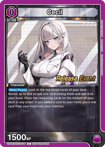 Cecil UE14BT: GODDESS OF VICTORY: NIKKE Release Event Cards card price