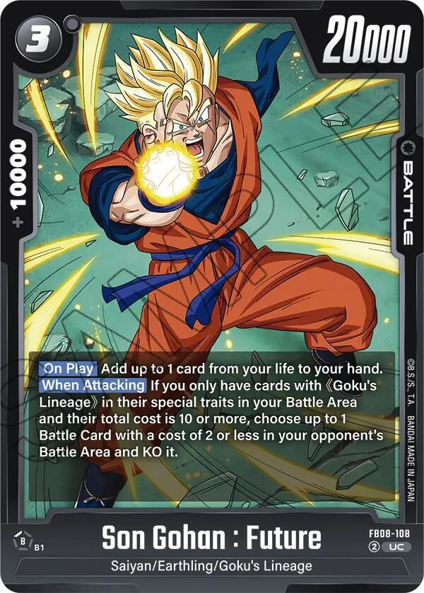 Son Gohan : Future - FB08-108 - Saiyan's Pride - Dragon Ball Super