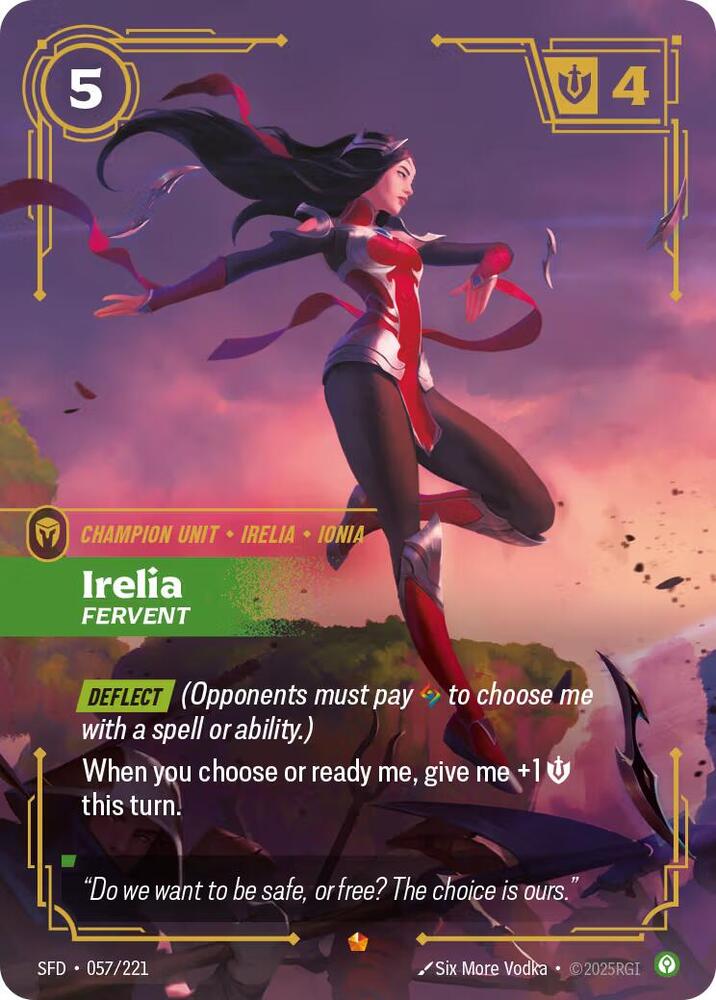 riftbound SIGNED Irelia, Fervent リフトバウンド Irelia - Fervent (Signature) - Spiritforged - Riftbound: League of