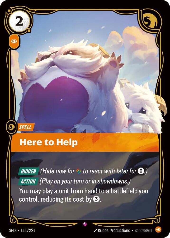 Here to Help - Spiritforged - Riftbound: League of Legends Trading Card Game - TCGplayer.com Here to Help - Spiritforged - Riftbound: League of Legends Trading Card Game - TCGplayer.com