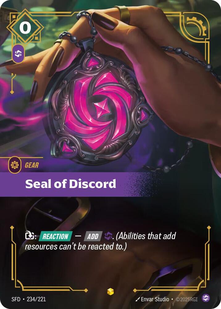その他 riftbound seal of discord foil chaos Seal of Discord (Overnumbered) - Spiritforged - Riftbound: League