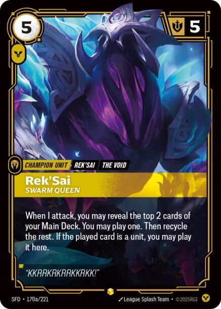 Rek'Sai - Swarm Queen (Alternate Art) - Spiritforged - Riftbound