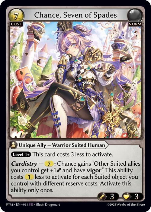 Chance, Seven of Spades - Phantom Monarchs - Grand Archive TCG