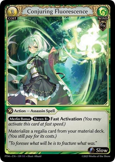 Conjuring Fluorescence card