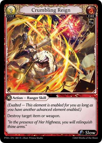 Crumbling Reign card