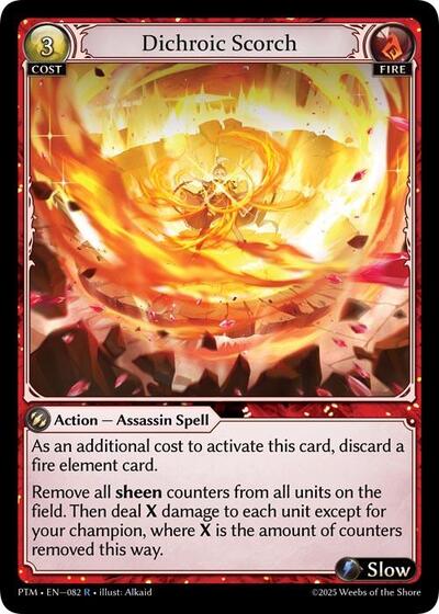 Dichroic Scorch card