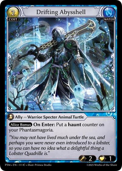 Drifting Abysshell — Foil Phantom Monarchs Common Grand Archive card — value and price