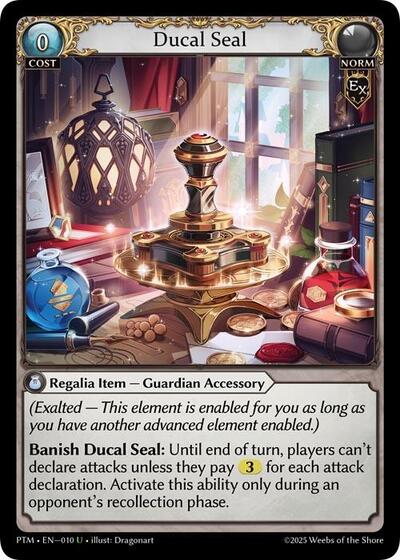Ducal Seal — Foil Phantom Monarchs Uncommon Grand Archive card — value and price