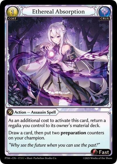 Ethereal Absorption — Foil Phantom Monarchs Uncommon Grand Archive card — value and price