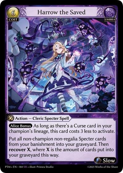Harrow the Saved — Foil Phantom Monarchs Super Rare Grand Archive card — value and price