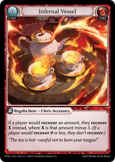 Infernal Vessel — Foil Phantom Monarchs Super Rare Grand Archive card — value and price