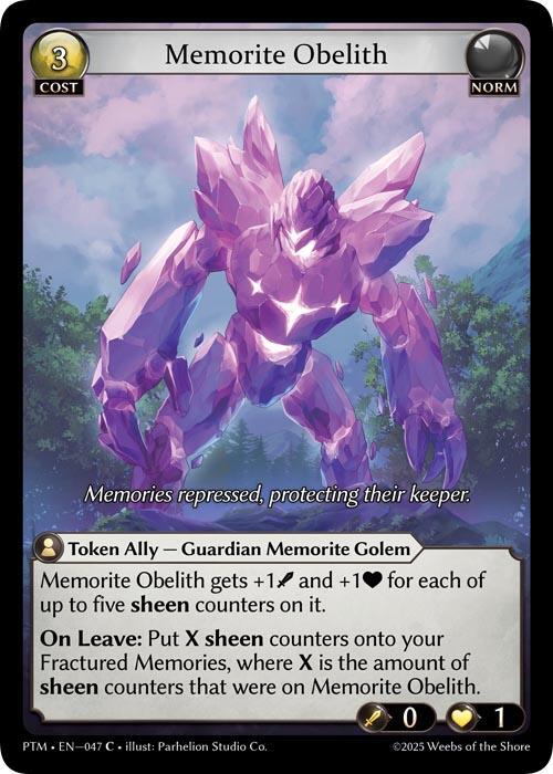 Memorite Obelith - Phantom Monarchs - Grand Archive TCG
