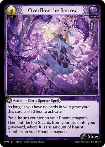 Overflow the Barrow — Foil Phantom Monarchs Rare Grand Archive card — value and price