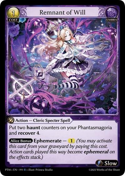 Remnant of Will card