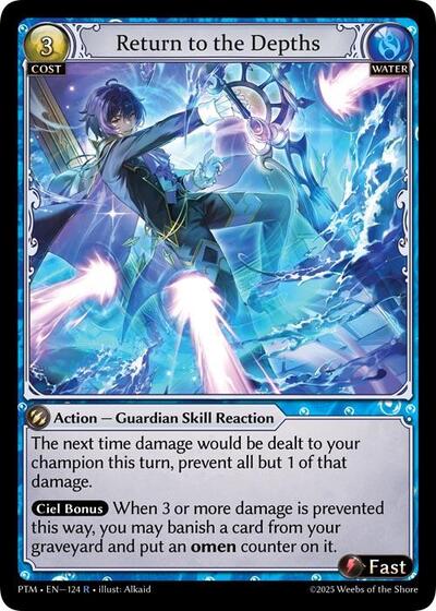 Return to the Depths — Foil Phantom Monarchs Rare Grand Archive card — value and price