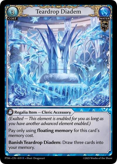 Teardrop Diadem card