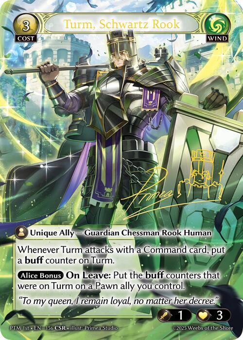 Turm, Schwartz Rook (CSR) - Phantom Monarchs - Grand Archive TCG