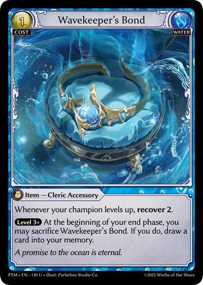 Wavekeeper's Bond — Foil Phantom Monarchs Uncommon Grand Archive card — value and price