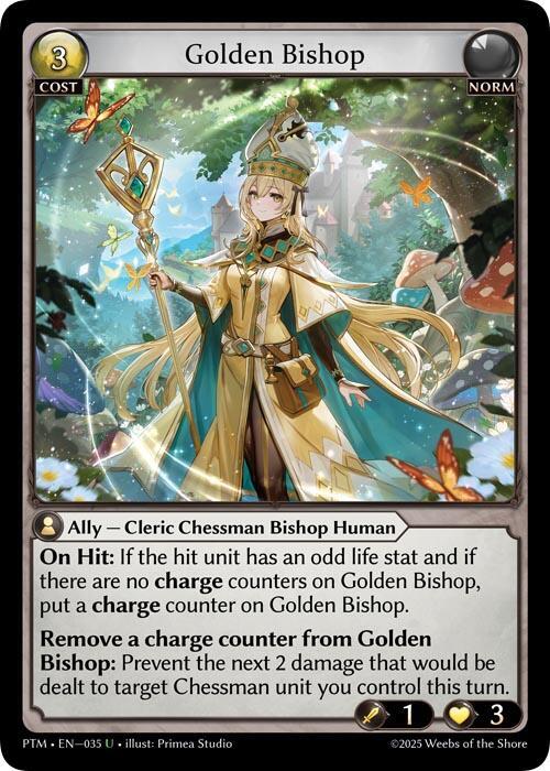 Golden Bishop (Curio Foil) - Phantom Monarchs - Grand Archive TCG