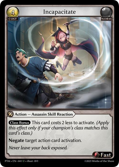 Incapacitate (Curio Foil) - Phantom Monarchs - Grand Archive TCG