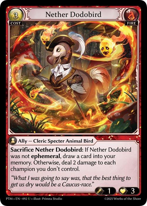 Nether Dodobird (Curio Foil) - Phantom Monarchs - Grand Archive