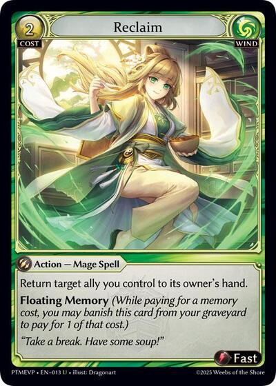 Reclaim card